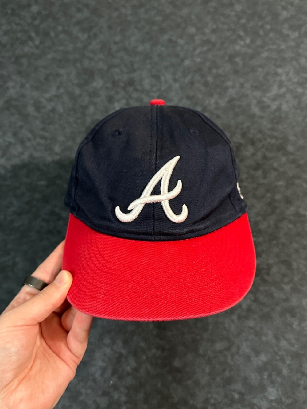 Atlanta Braves Youth Baseball Cap Navy Blue Red 'A' Logo Hat